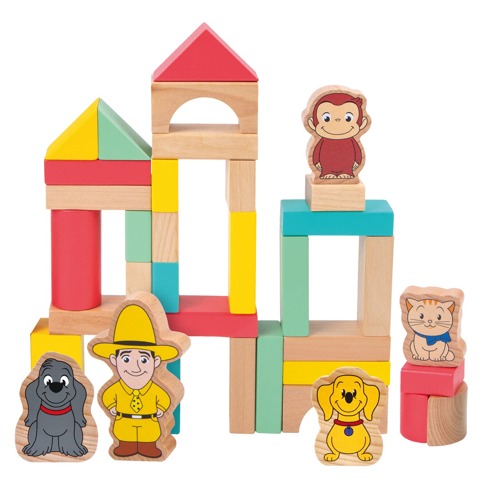 Amazon | ヴィットハート おさるのジョージ 木製つみきセット 50ピース