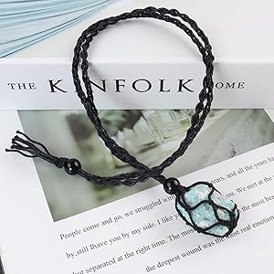 LERSUSI Stone Necklace Cord, Healing Crystal Necklace Set