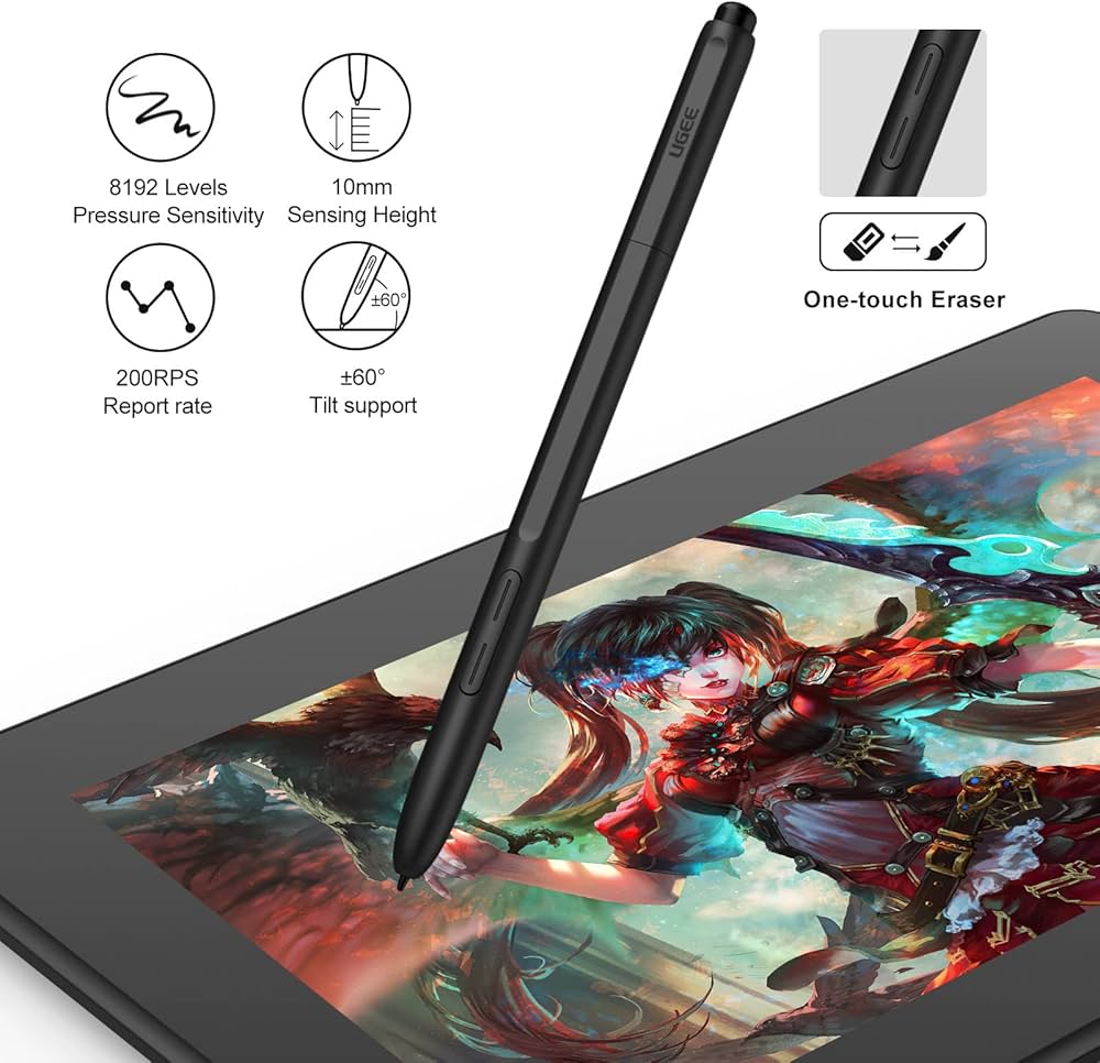 Amazon.com: UGEE U1600 15.4 Inch Drawing Tablet with Screen USB C