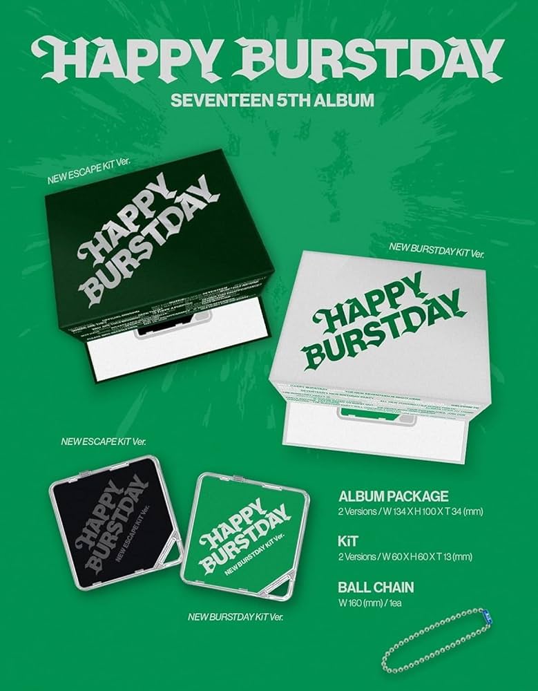 Amazon.com: SEVENTEEN Happy Burstday [KiT Ver.] 5th Album (NEW