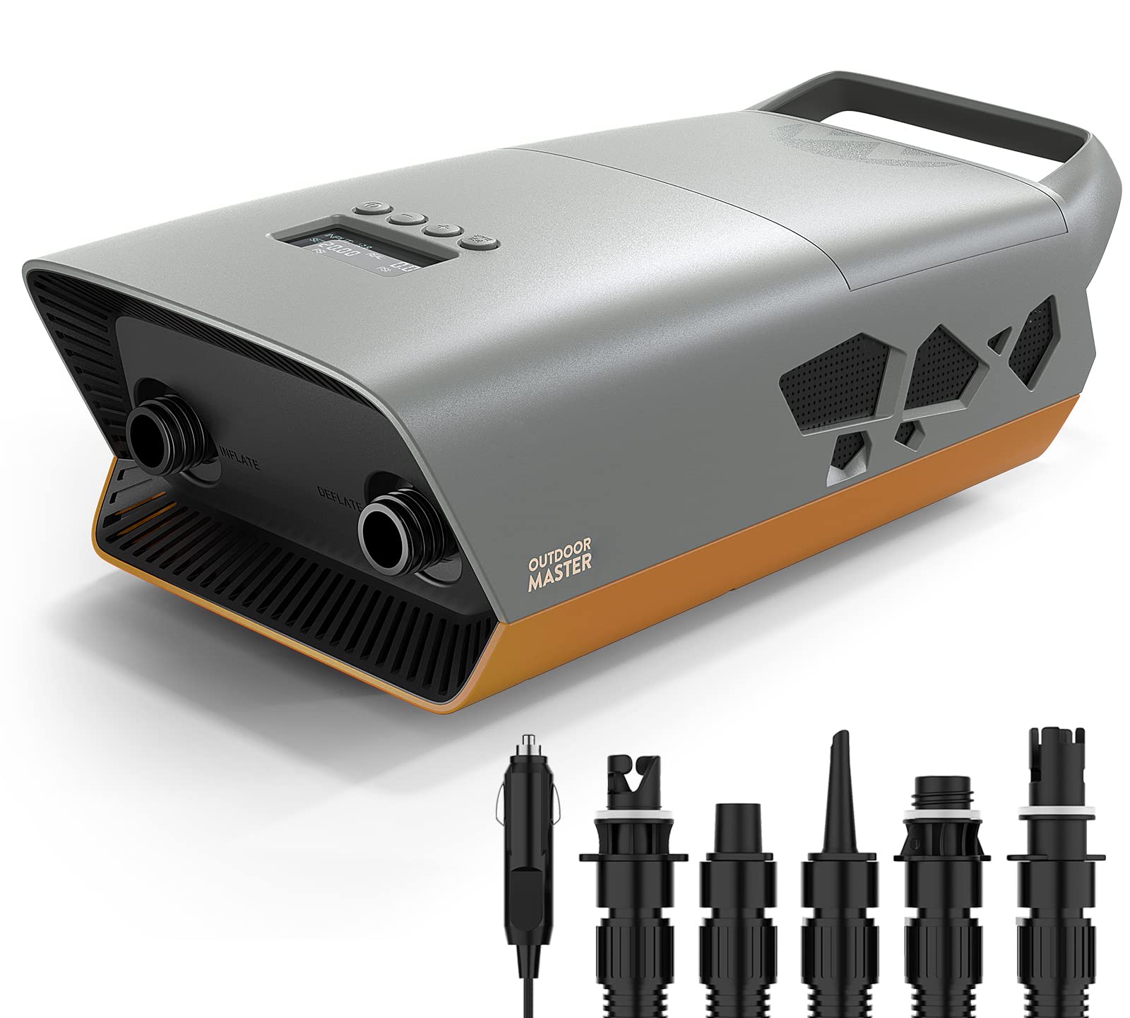 Amazon.co.jp: OUTDOORMASTER電動エアーポンプ 空気入れ 空気抜き 日光