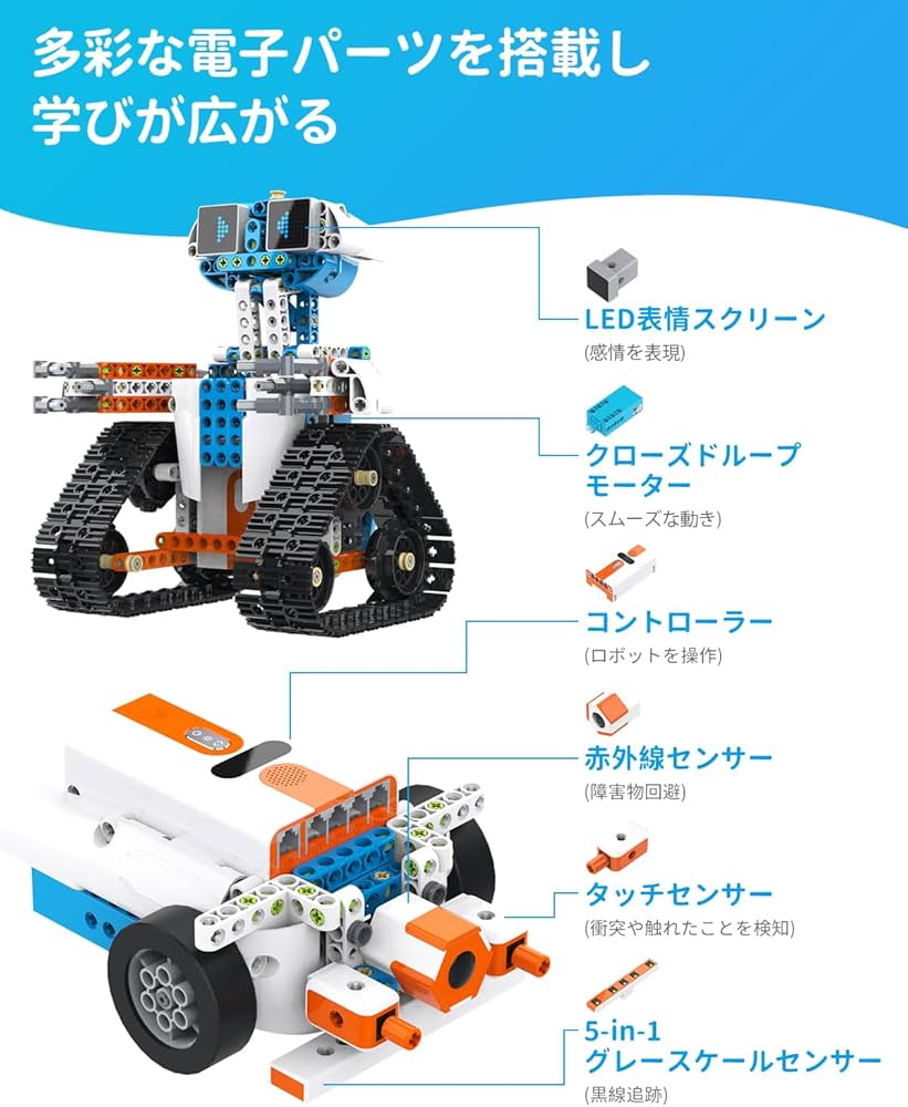 Amazon.co.jp | WhalesBot E7 Pro プログラミングロボット 12-in-1 8歳