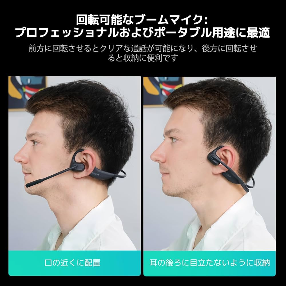 Amazon.co.jp: Nuroum オープンイヤー bluetooth イヤホン マイク付き