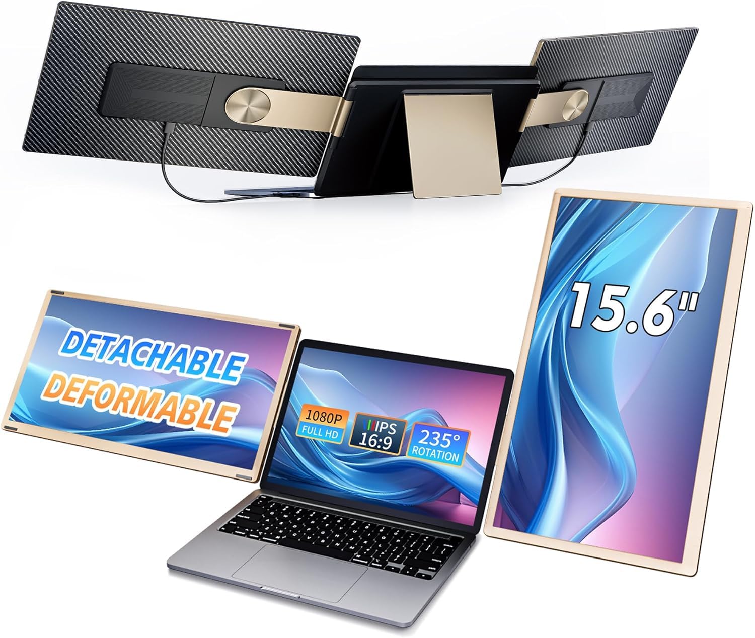 麻*紀様 P5 デュアルモニター 15.6インチ イ FHD 1080P ディス 麻*紀様