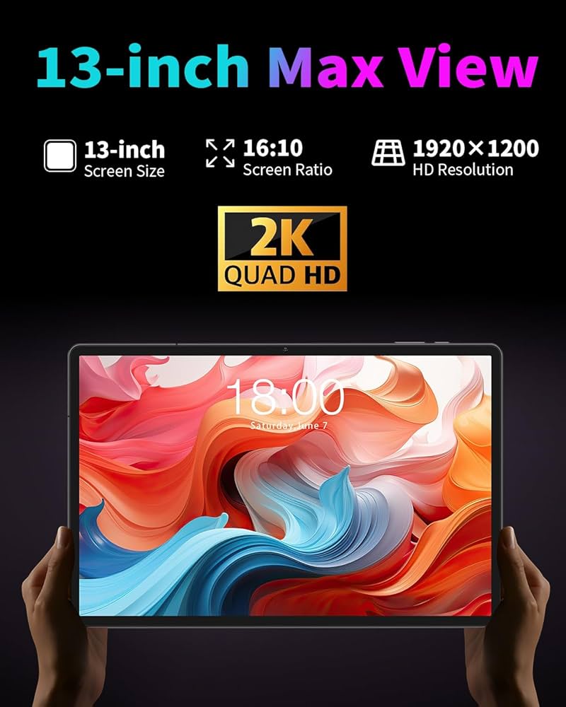 Amazon.com : TECLAST T65Max 13 inch Android 15 Tablet, 20GB+256GB