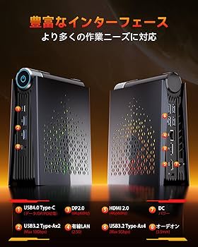 Amazon.co.jp: ACEMAGIC ミニpc ゲーミング AMD Ryzen7 8845HS+NPU