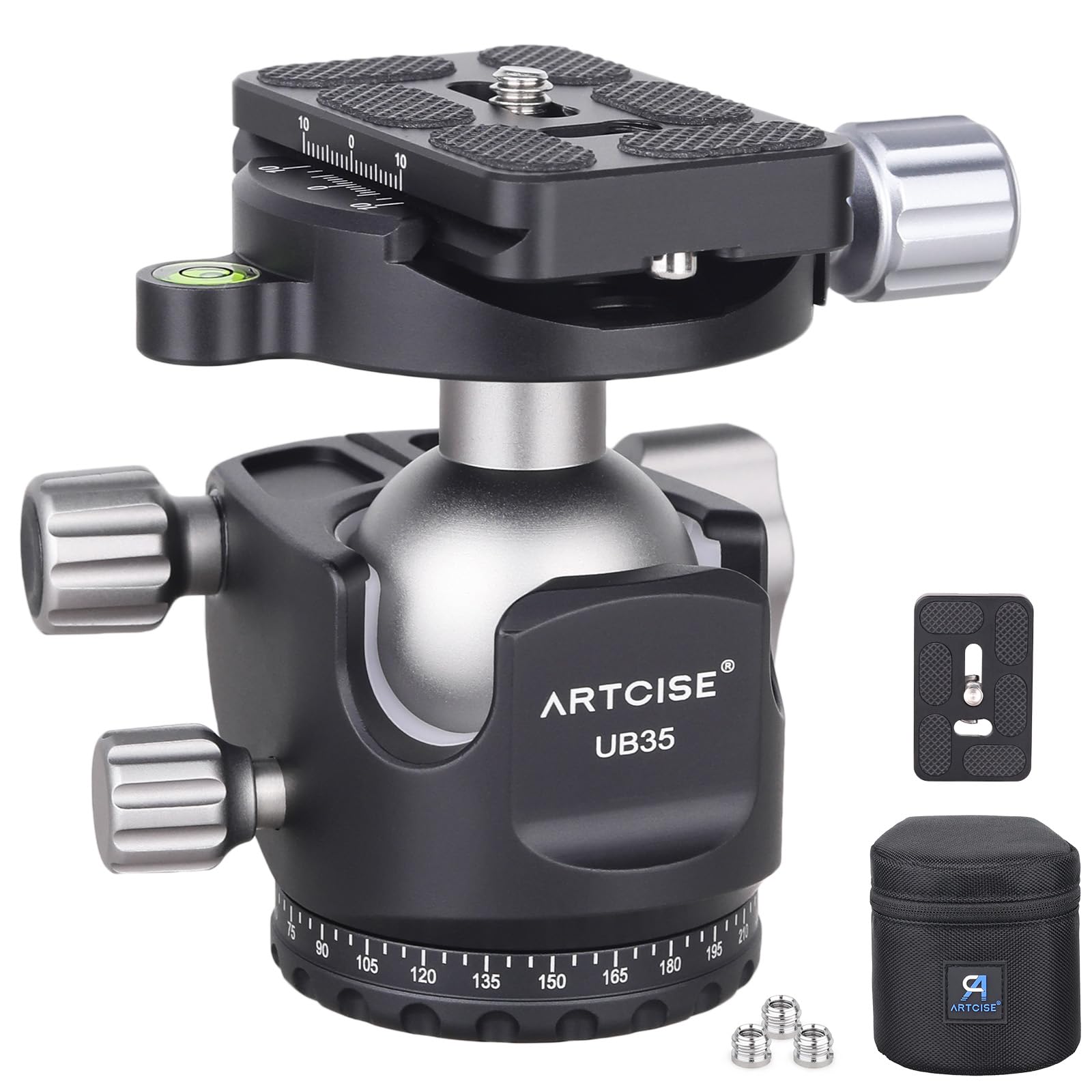 Amazon | 低重心 ボール雲台 35mm直径 パノラマ 自由雲台 ボール