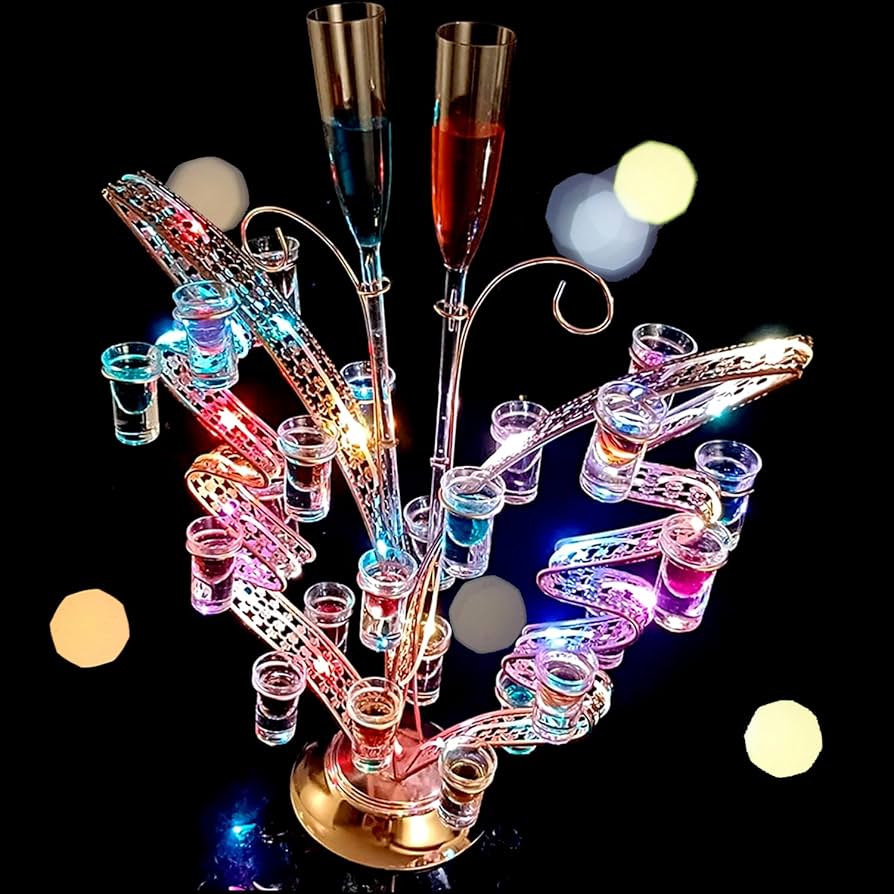 Amazon｜ワインラック テキーラ観覧車 蝶の形 カクテルグラスホルダー