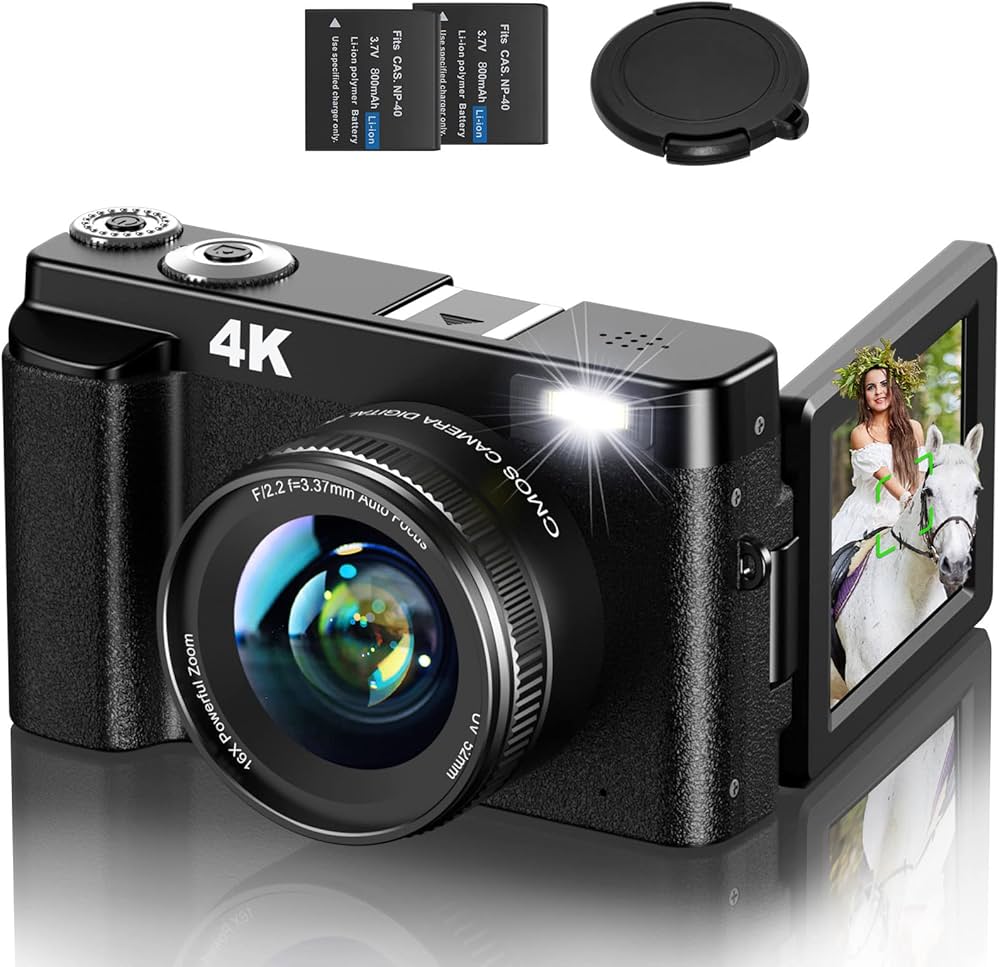 Amazon | デジタルカメラ 4K デジカメ コンパクト 4800万画素 16倍