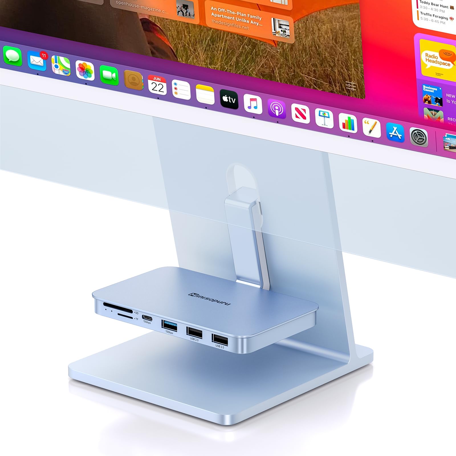 Amazon | USB C ハブ iMac 24 インチ 2021/2023 用、ミニソプル 6 IN 1