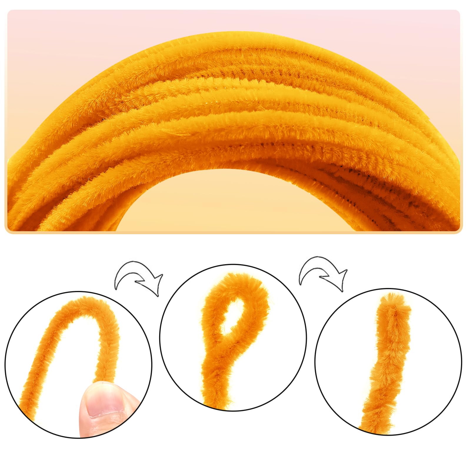 Amazon.com: TOAOB 100pcs Pipe Cleaners Crafts Supplies Golden