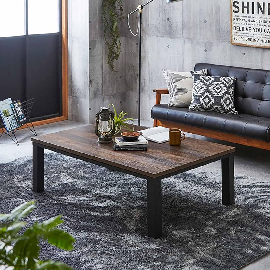 Amazon.co.jp : イケヒコ テーブル こたつ ヴィンテージ ブラック