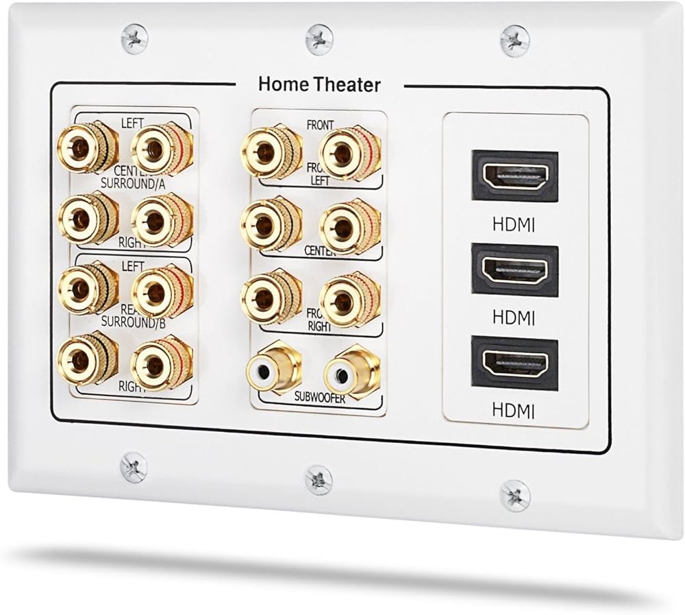 Amazon.co.jp: Fosmon ホームシアタースピーカー壁プレートコンセント