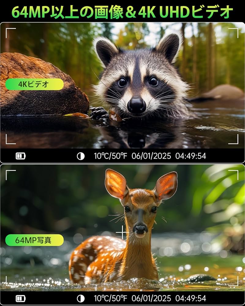 Amazon.co.jp: FKPCAM トレイルカメラ ソーラー式 野生動物監視カメラ