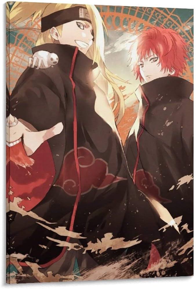 Amazon｜NARUTO-ナルト-デイダラとサソリアニメキャンバスアート