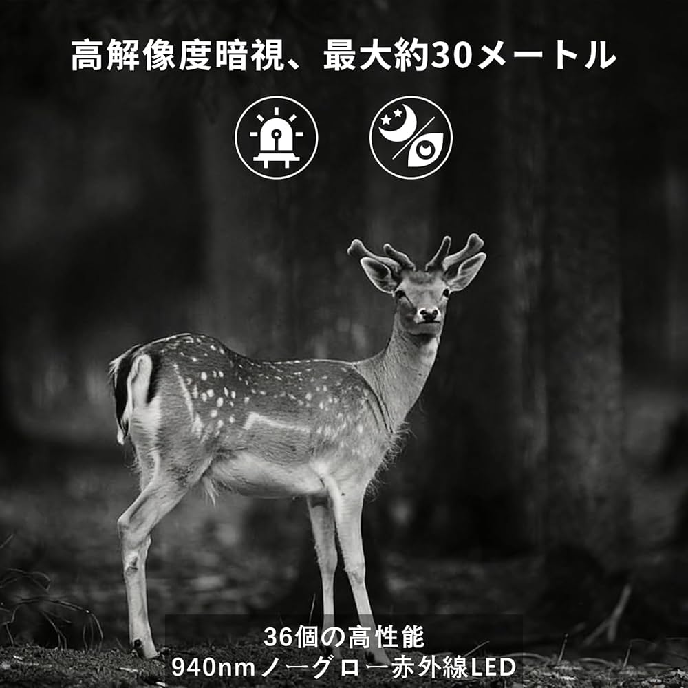 Amazon.co.jp: Blazevideo トレイルカメラ 1296P人感センサー 防犯