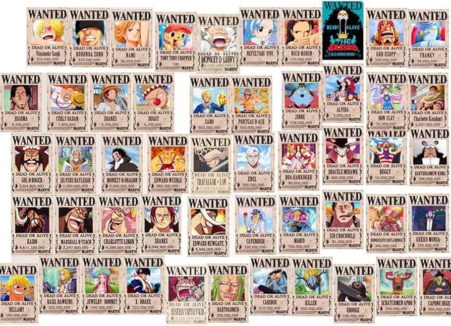 Amazon.co.jp: B&V ワンピース 手配書 51枚セット 最新バージョン