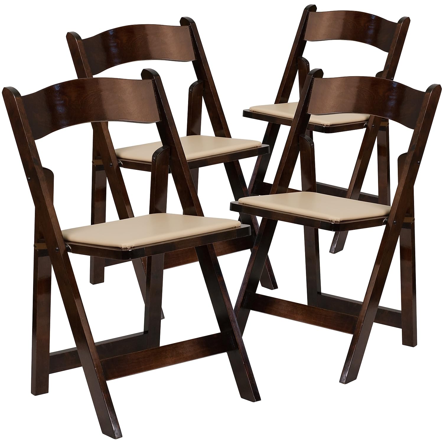 Amazon.com: Flash Furniture 4 Pack HERCULES Series Fruitwood Wood