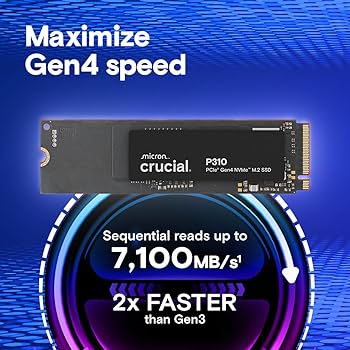 Amazon.com: Crucial P310 2TB SSD, PCIe Gen4 NVMe M.2 2280, Up to