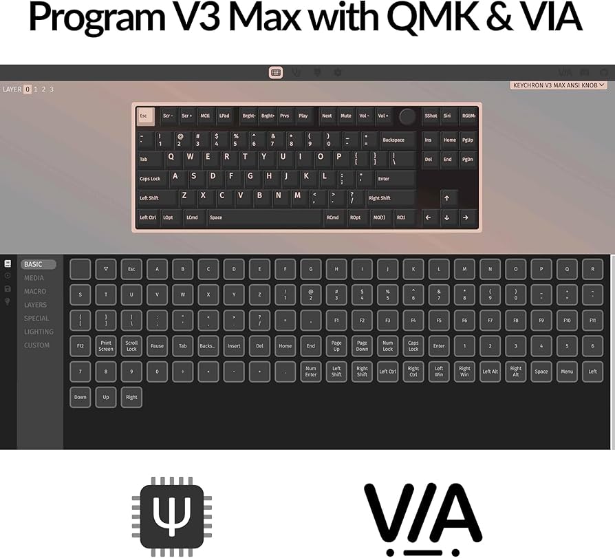 Amazon.com: Keychron V3 Max TKL Wireless Mechanical Keyboard, QMK