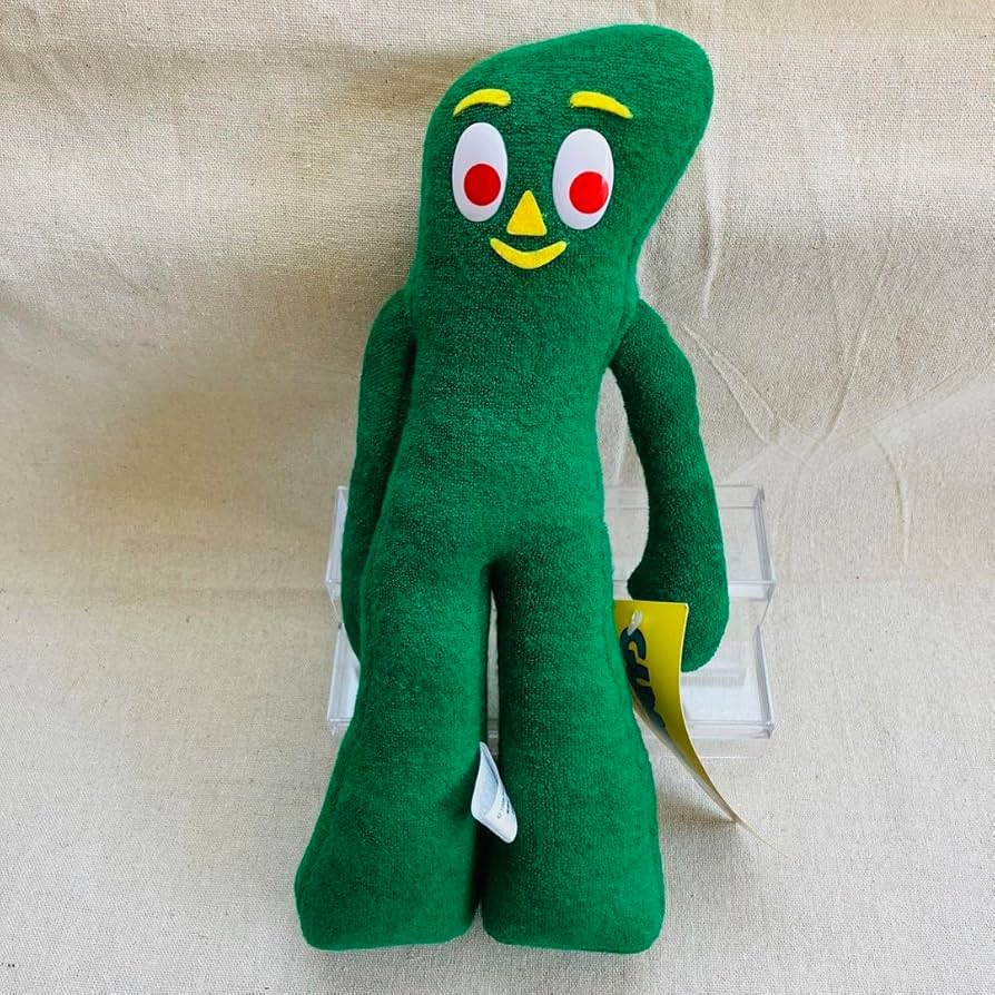 Amazon.co.jp: 当時物／レア タグ付き ガンビー ぬいぐるみ 可動タイプ