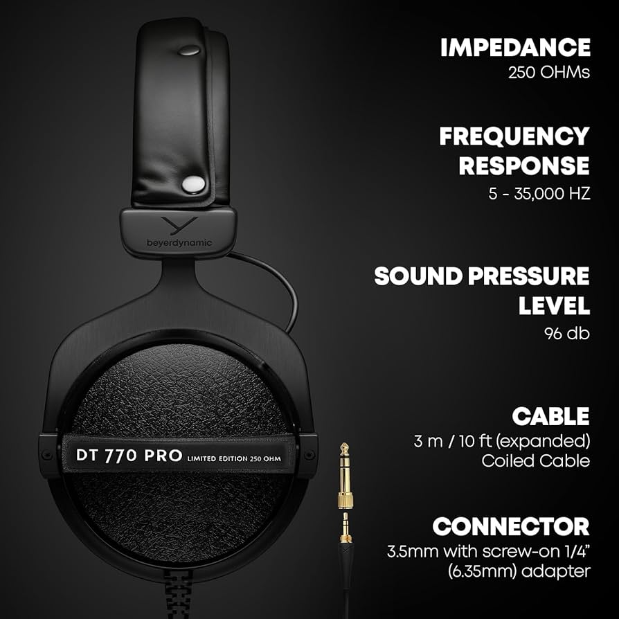 Amazon.com: beyerdynamic DT 770 Pro 250 ohm Professional Studio