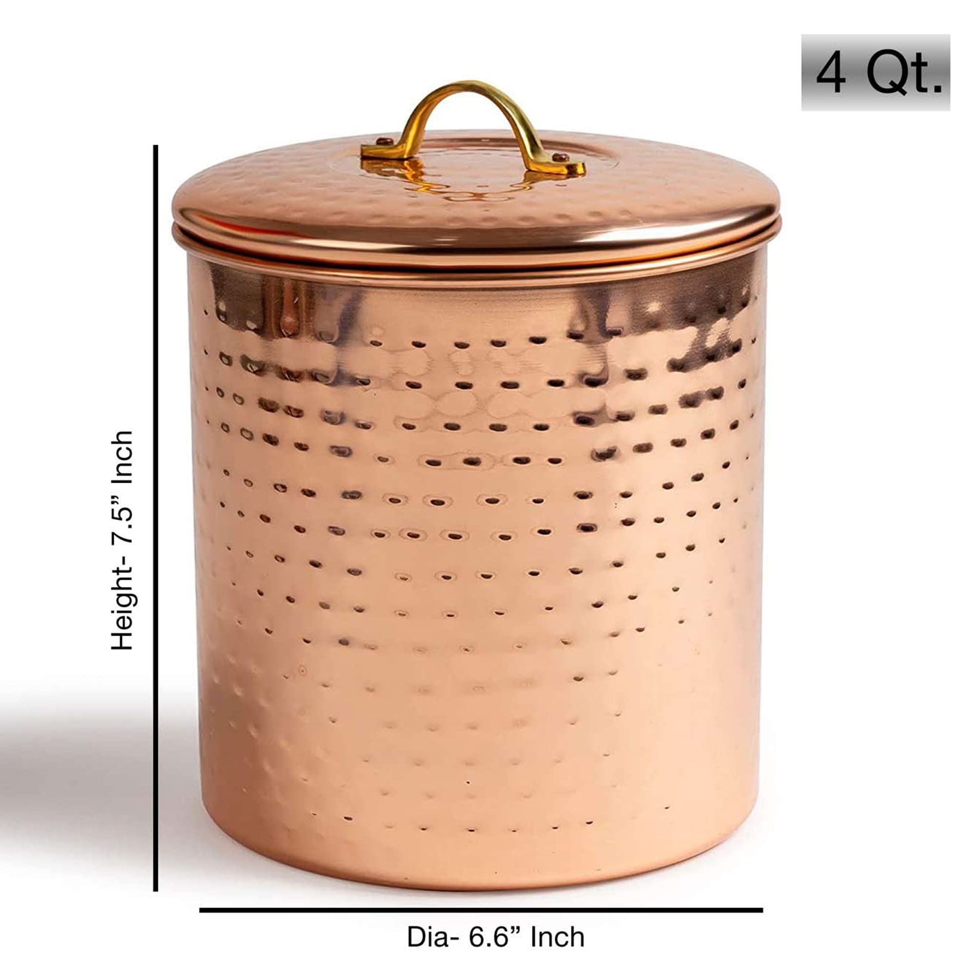 Amazon.com: nu steel 4 Quart Air Tight Copper Plated Antique Food