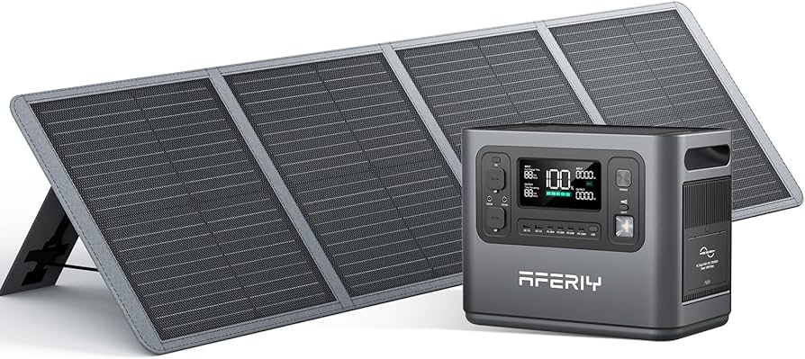 Amazon.co.jp: AFERIY P110 ポータブル電源 と 100Wソーラーパネル