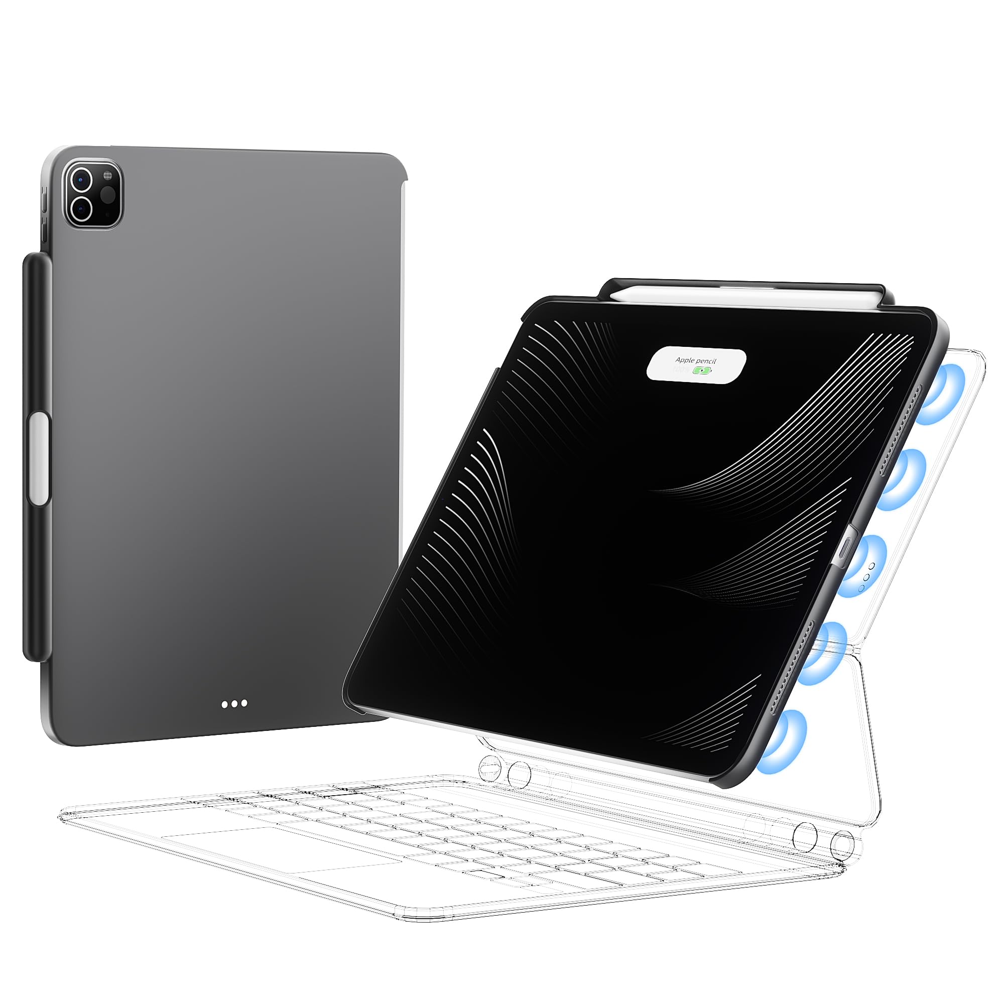 Amazon.co.jp: iPad Pro 11インチケース 保護カバー 磁気吸着 Magic