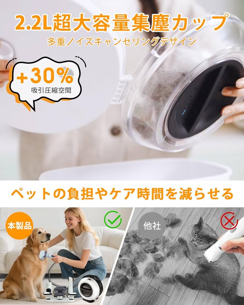 Amazon.co.jp: ペット バリカン Petaboo 猫 犬 用バリカン【コードレス