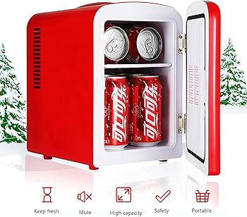 Amazon | ミニ冷蔵庫、カウンタートップ冷蔵庫、コカコーラカー冷蔵庫