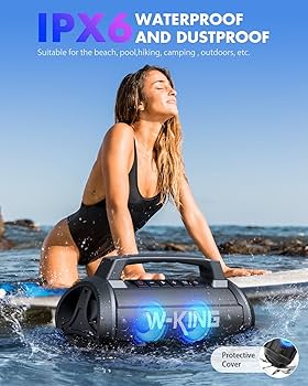 Amazon.com: W-KING 120W Peak 70W Speakers Bluetooth Wireless, IPX6