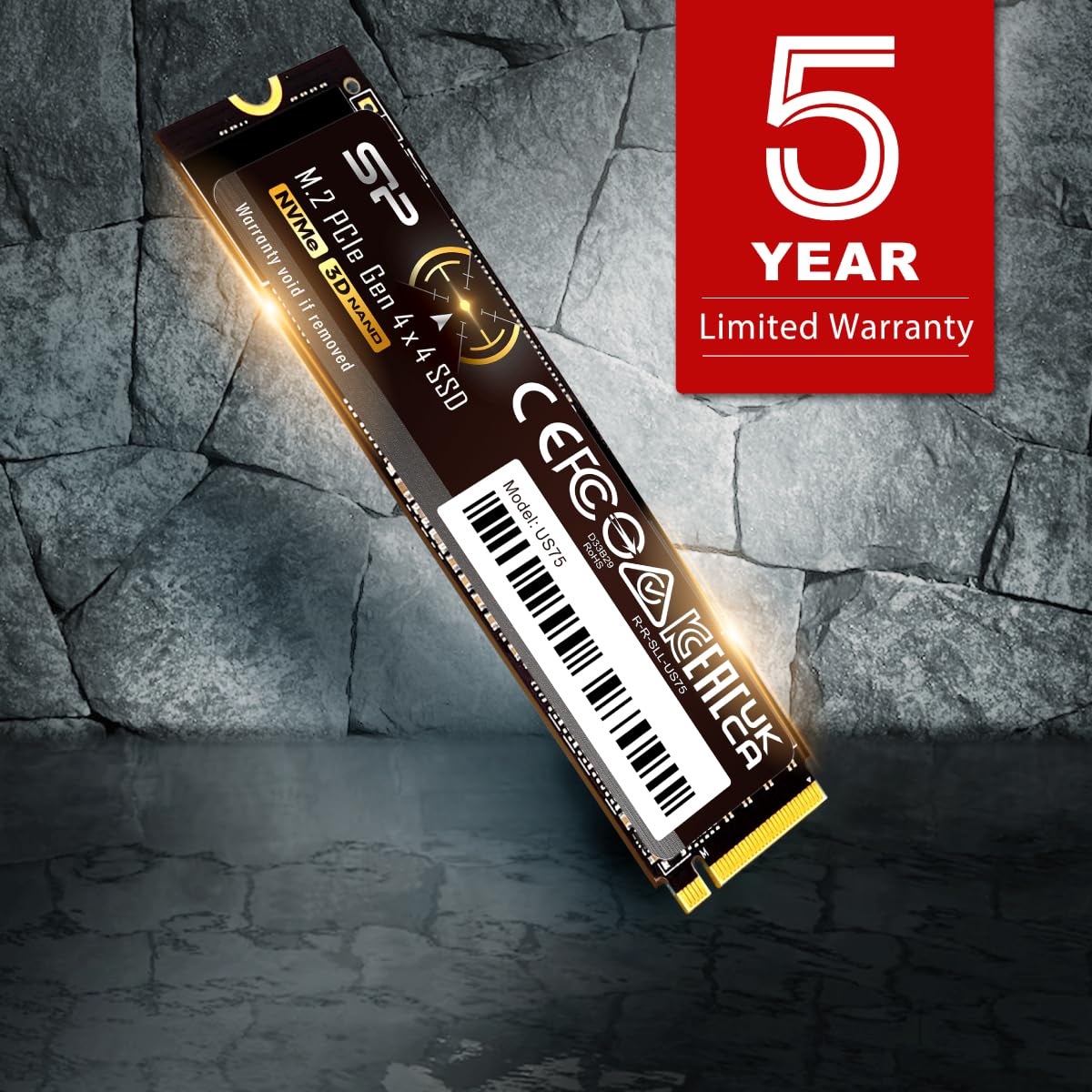 Amazon | シリコンパワー 1TB US75 NVMe PCIe Gen4 M.2 2280 SSD R/W