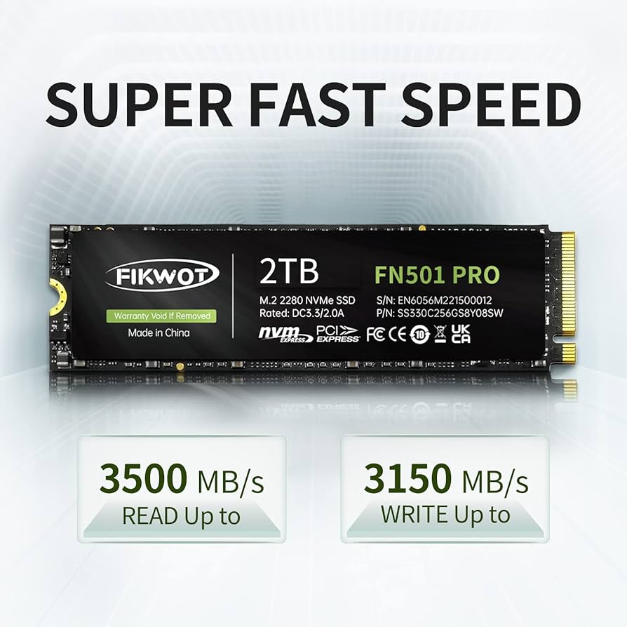 Amazon.com: Fikwot FN501 Pro 2TB NVMe SSD - M.2 2280 PCIe Gen3 x4
