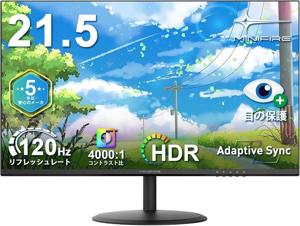 Amazon.co.jp: Minifire モニター 21.5インチ pcモニター 120Hz フルhd