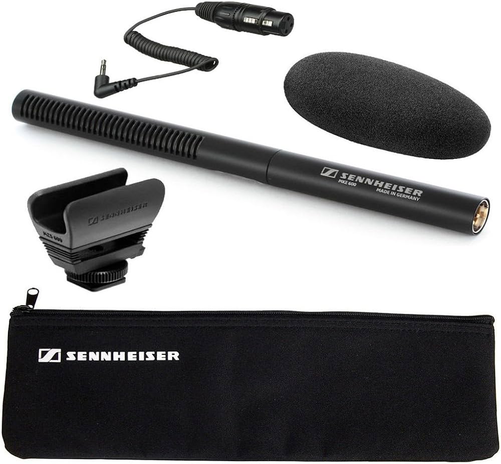 Sennheiser Microfone para filmadora de espingarda MKE-600 com cabo