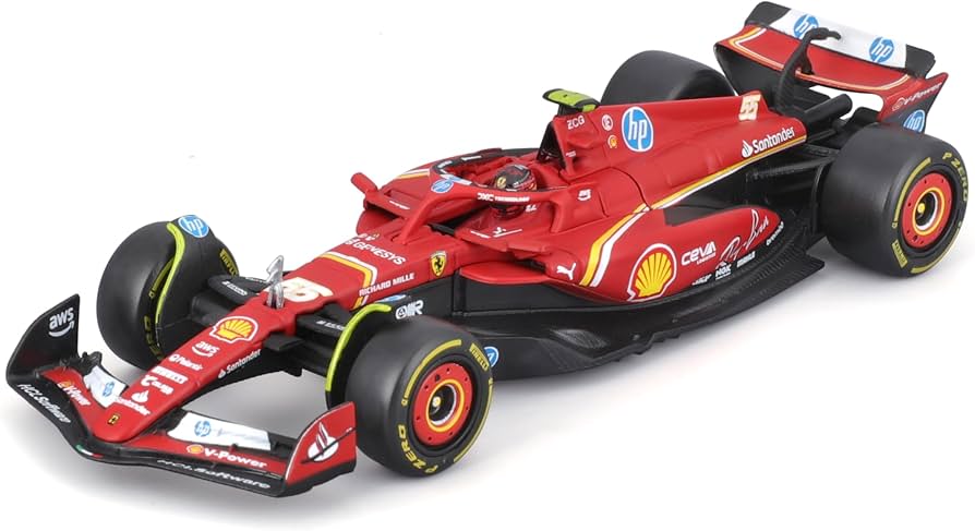 Amazon.com: Bburago 1:43 SFR Ferrari SF-24 w/Helmet (2024) : Toys