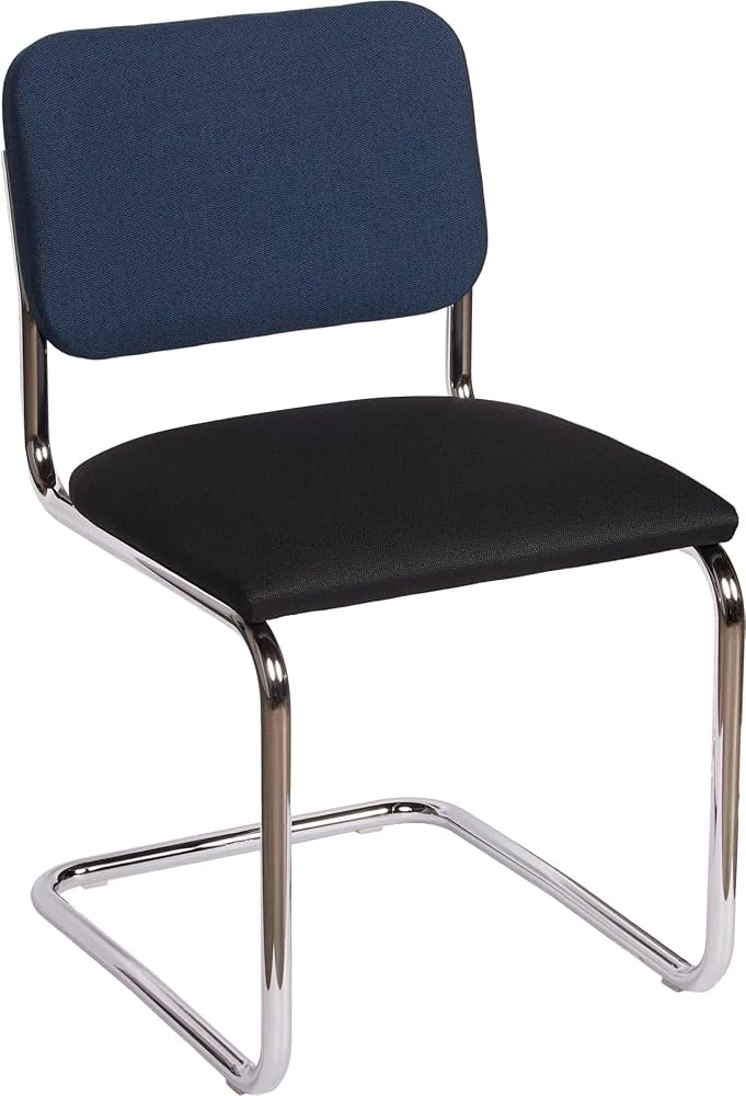 Amazon.com: Knoll Cesca Armless Upholstered Chair (Blue/Black