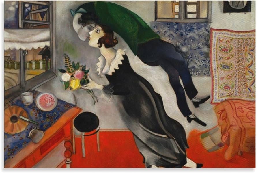 Amazon.co.jp: マルク・シャガールの誕生日ポスター 1915年にマルク