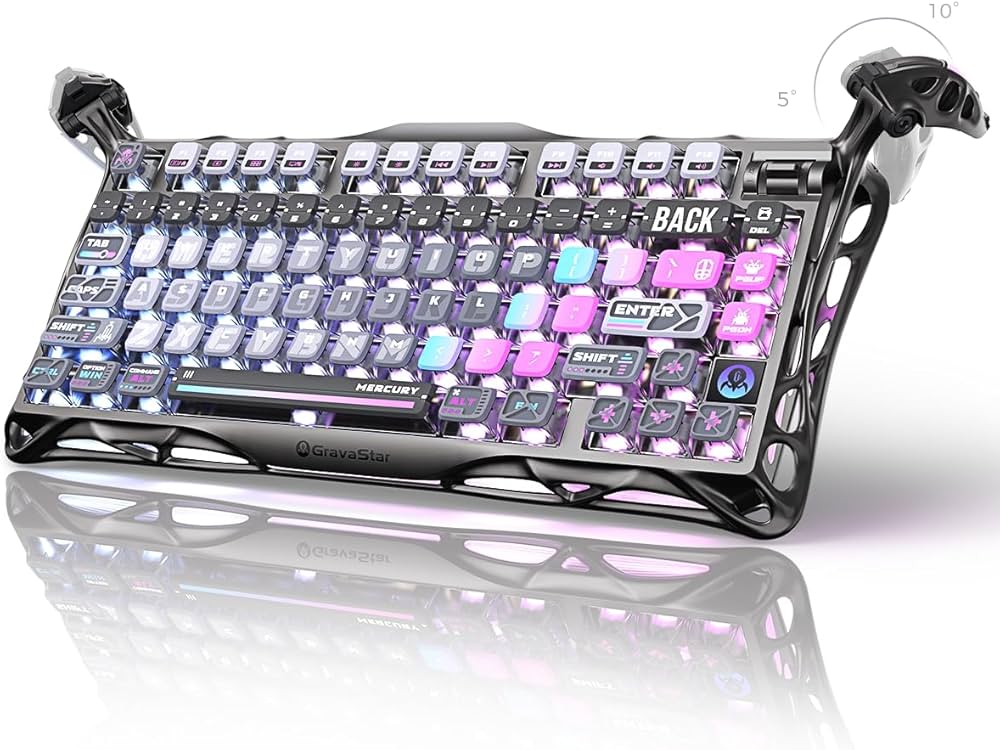 Amazon | GravaStar Mercury K1 Pro ゲーミングキーボード 無線