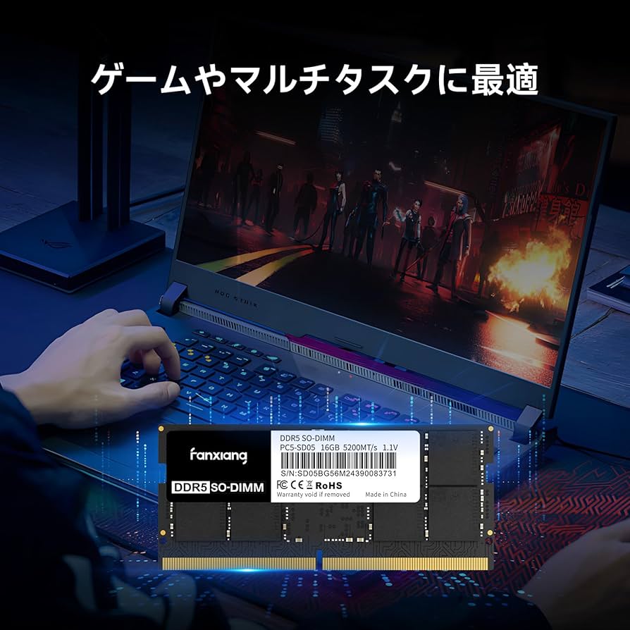 Amazon.co.jp: Fanxiang DDR5 64GB(2x32GB)4800MHz RAM ノートPC用