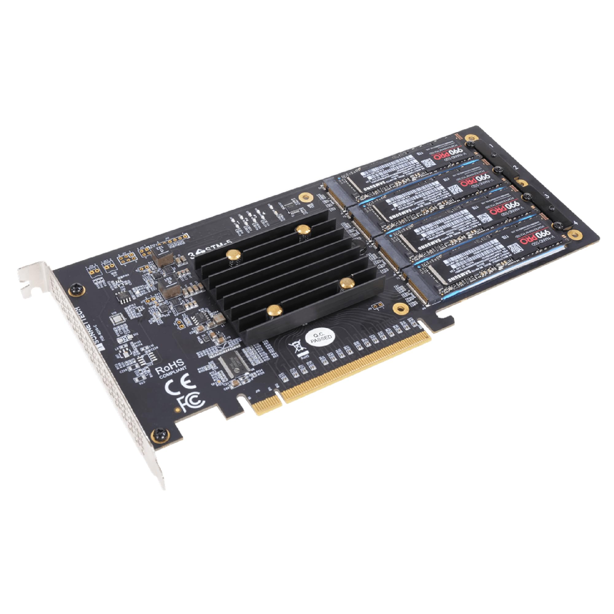 Amazon.com: Sonnet M.2 4x4 Silent PCIe Card (Four M.2 NVMe SSD