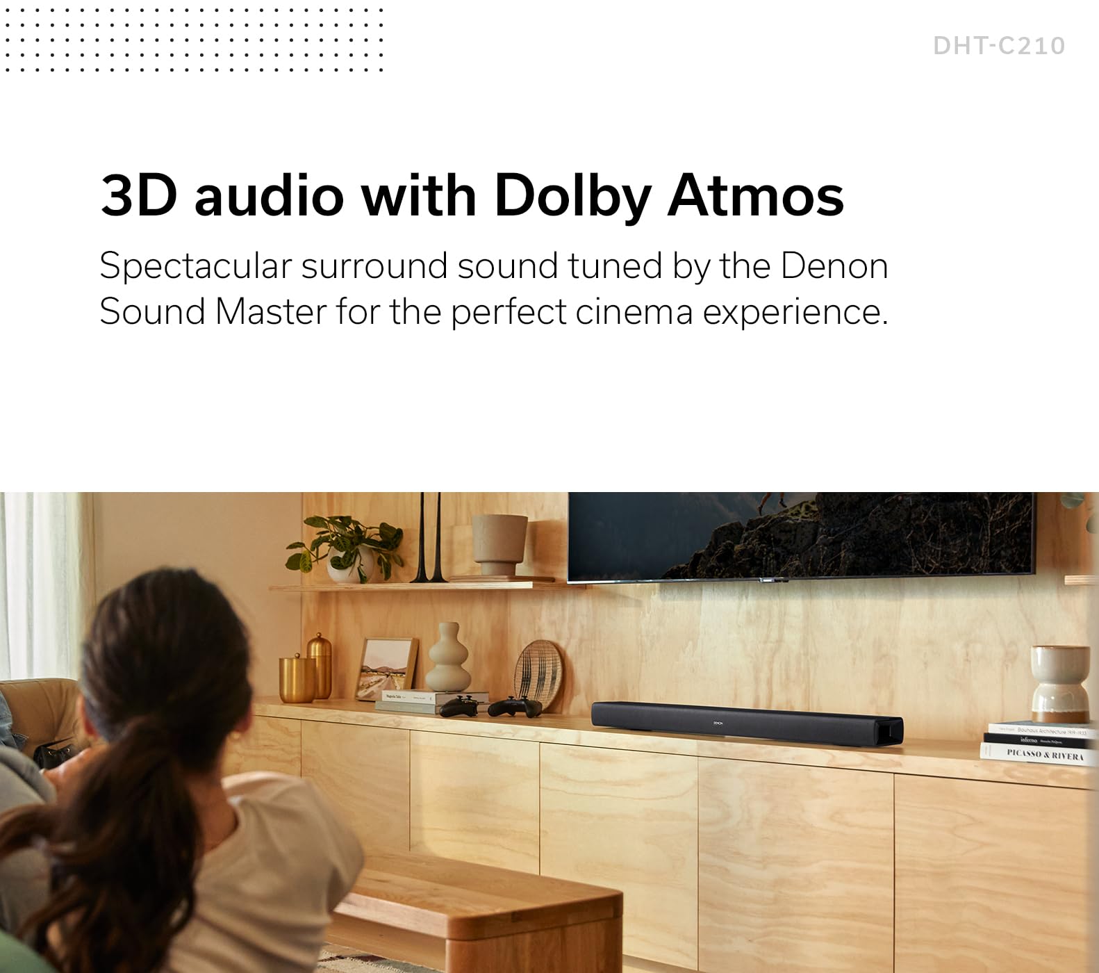 Amazon.com: Denon DHT-C210 Full-Range Dolby Atmos Sound bar with