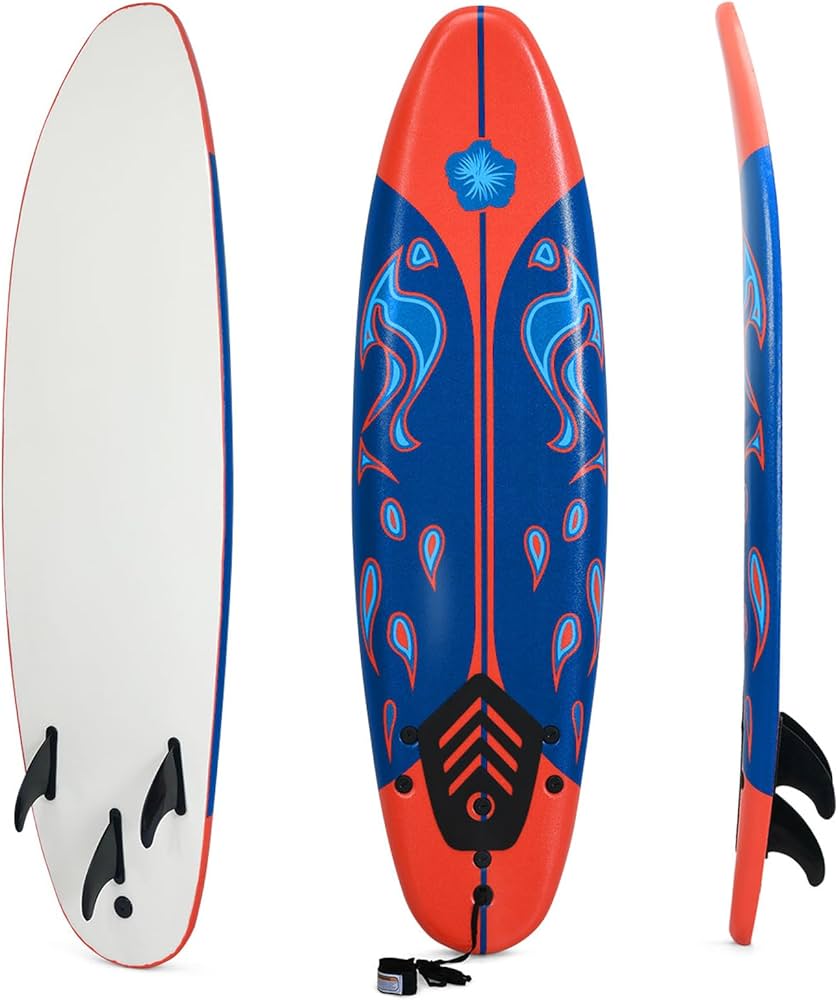 Amazon.com : KOTEK 6' Surfboard, Surfing Board with 3 Removable
