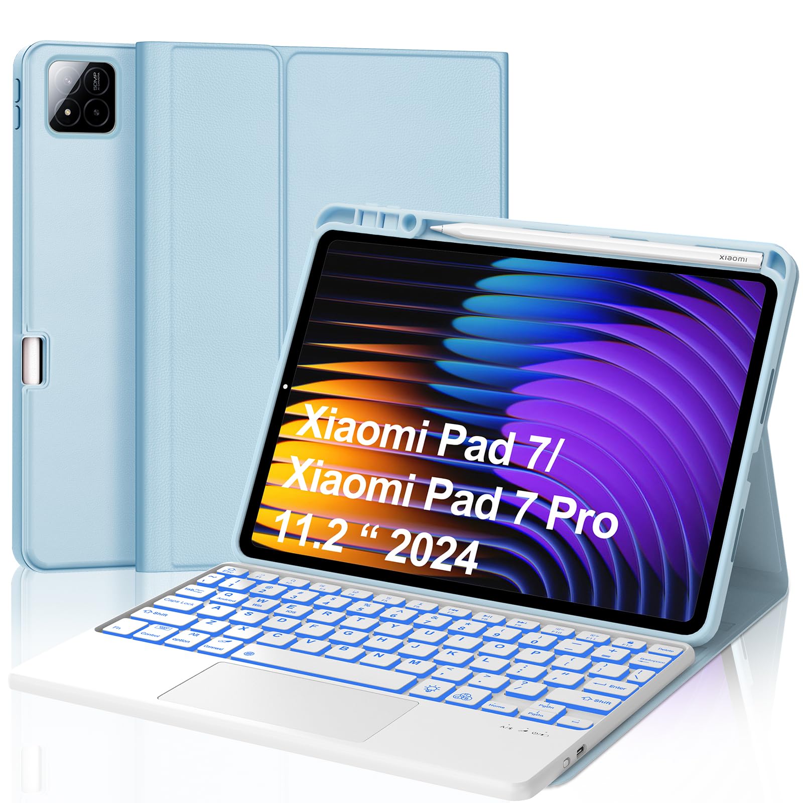 Amazon.com: Keyboard Case for Xiaomi Pad 7/ Pad 7 Pro 11.2 Inch, 7