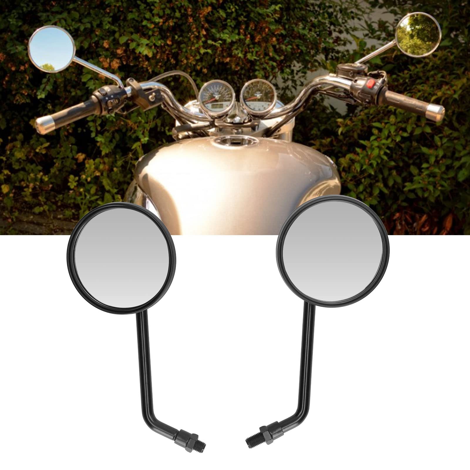 Amazon | オフロードミラー バックミラー、可倒式 可動式ミラー10mm 丸