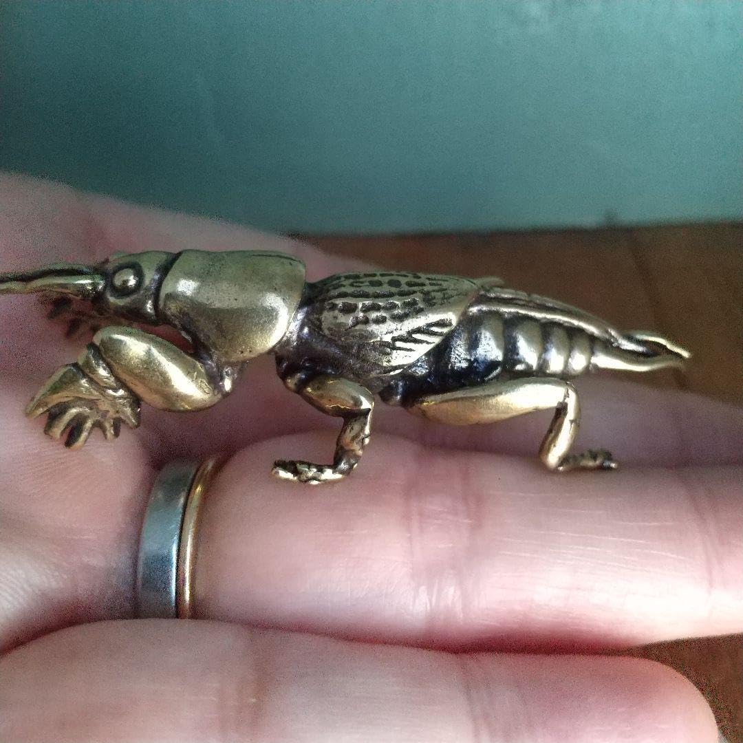 Amazon.co.jp: 新 金属製 オケラの置物 フィギュア 金属工芸 螻蛄