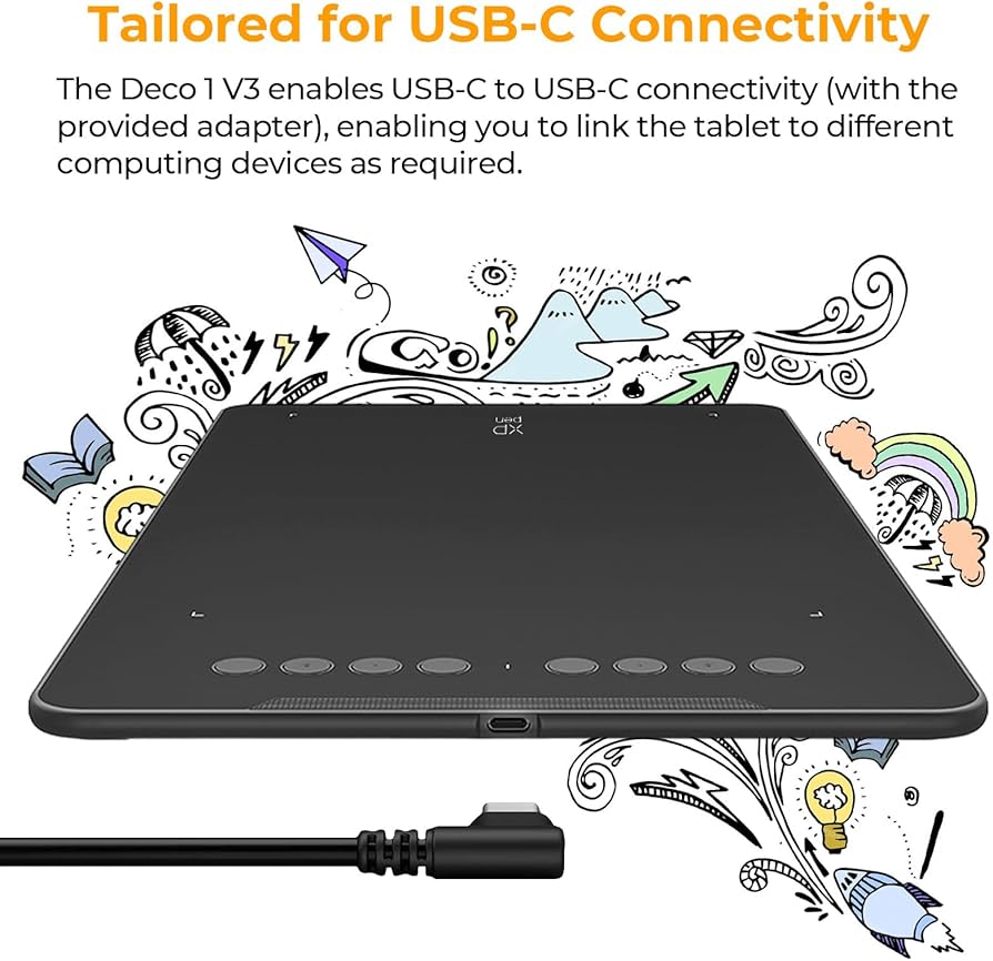 Amazon.com: XPPen Updated Deco 01 V3 Drawing Tablet-16384 Levels