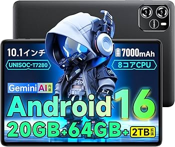 Amazon.co.jp: タブレット 10インチ 【Android 16 Gemini AI搭載