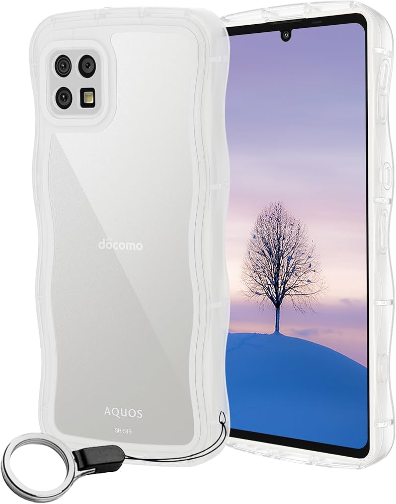 Amazon.co.jp: AQUOS sense6 sense6s ケース クリア ウェーブ SH-54B